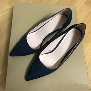 Zara Navy Blue Suede Pumps Size 6.5/37